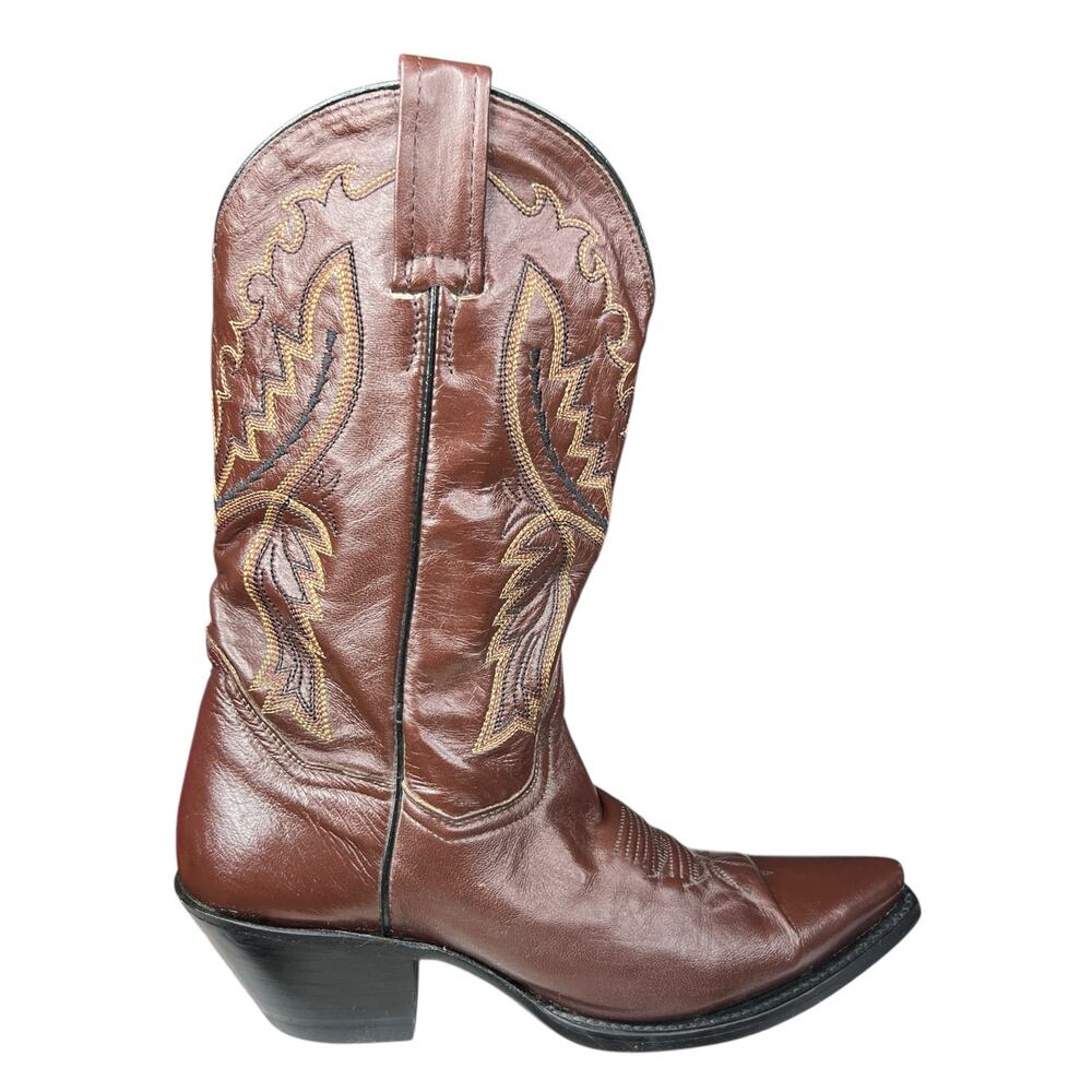 Dan Post Women’s Brown Leather Western Cowgirl Boot Size US 6.5
